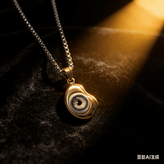 CUSTOM EYE GOLD NECKLACE (DM IG: eccentric_manor)