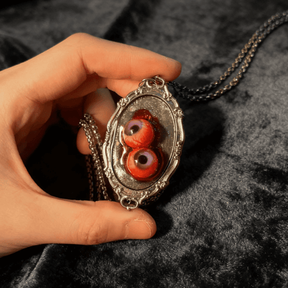 CUSTOM EYE OVAL LOCKET NECKLACE (DM IG: eccentric_manor)