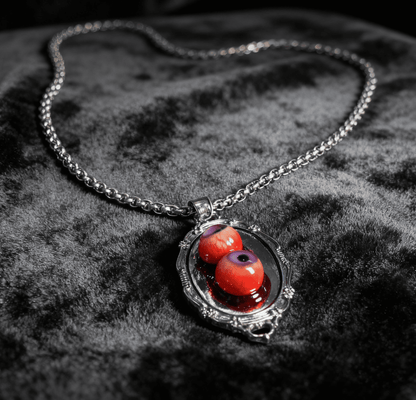 CUSTOM EYE OVAL LOCKET NECKLACE (DM IG: eccentric_manor)