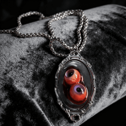 CUSTOM EYE OVAL LOCKET NECKLACE (DM IG: eccentric_manor)