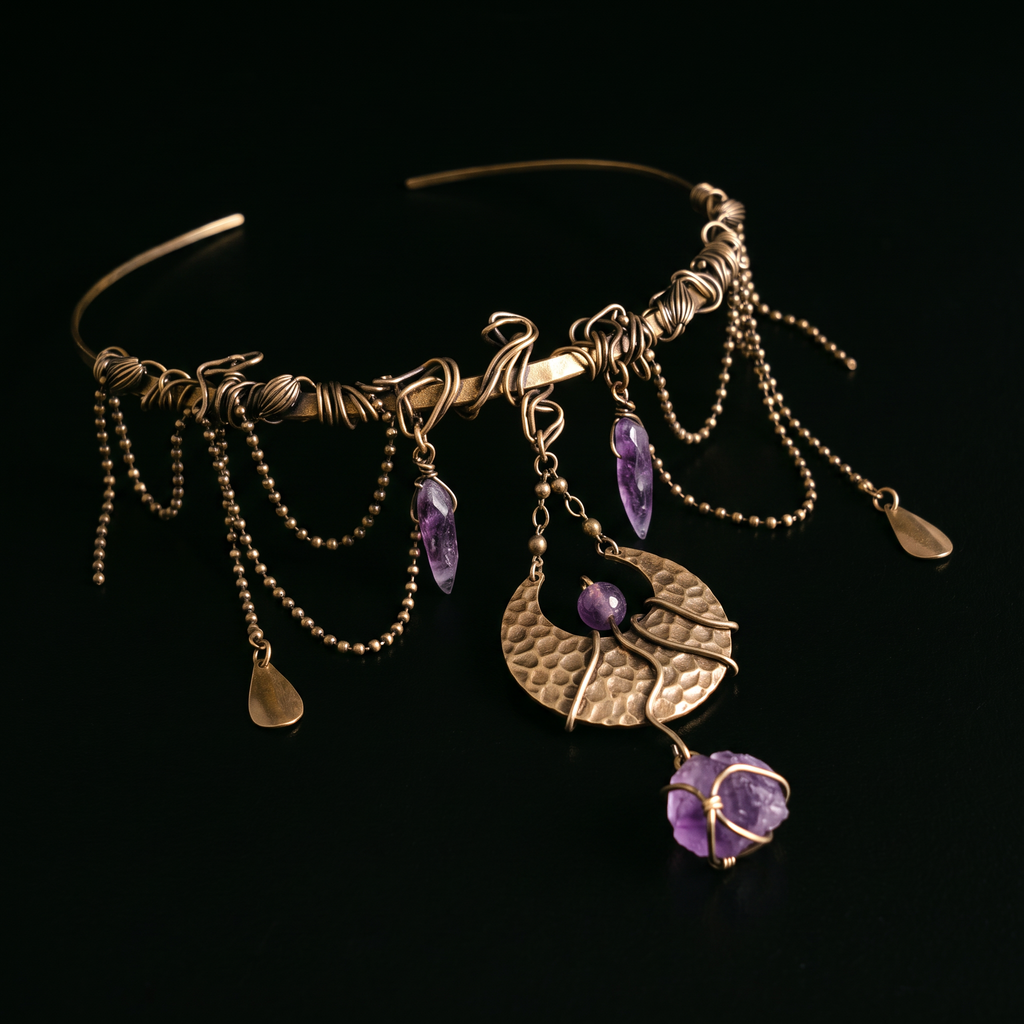 WireWeave · Amethyst Arcana Choker