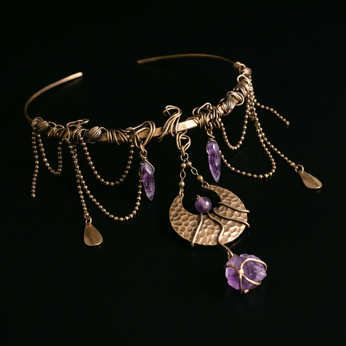 WireWeave · Amethyst Arcana Choker