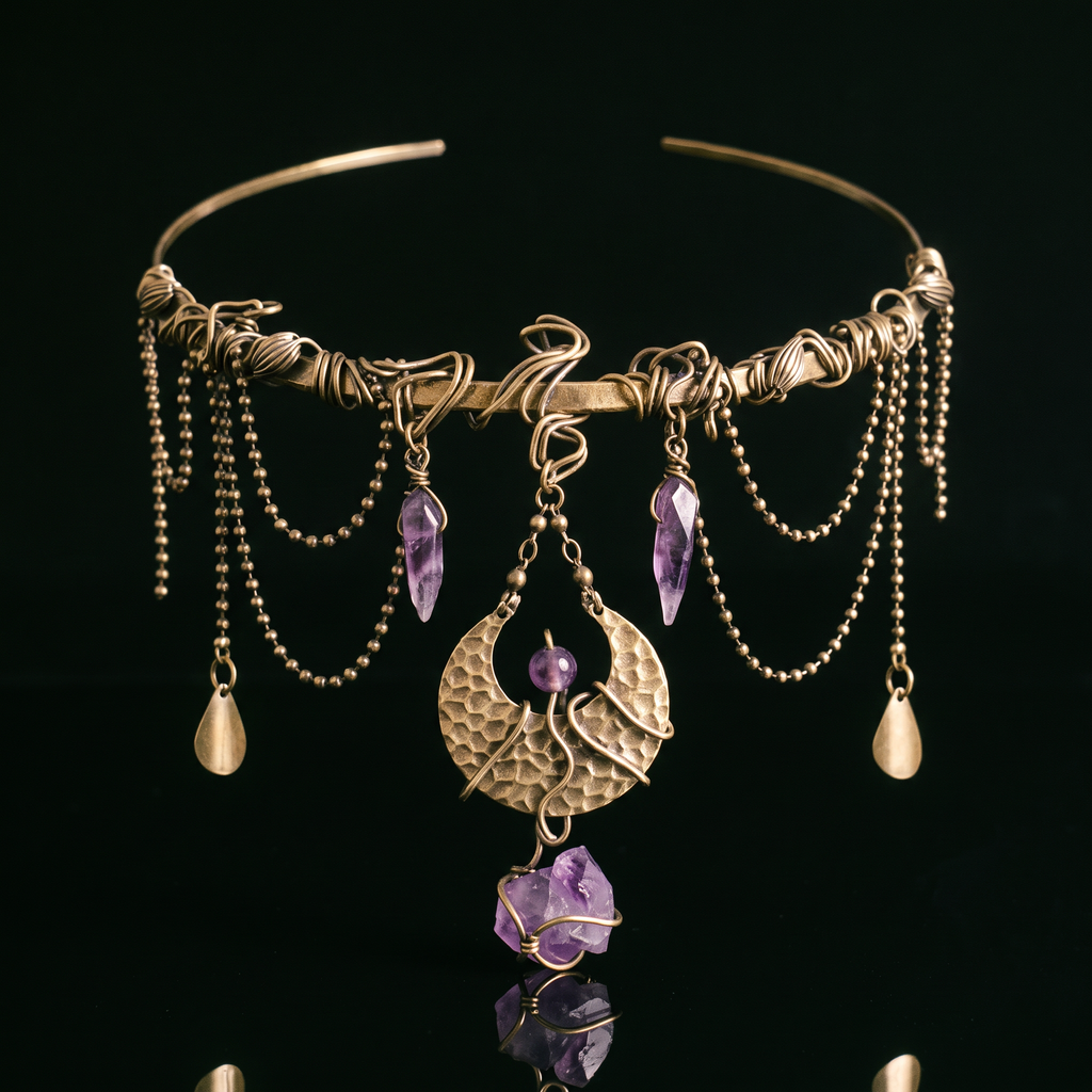 WireWeave · Amethyst Arcana Choker