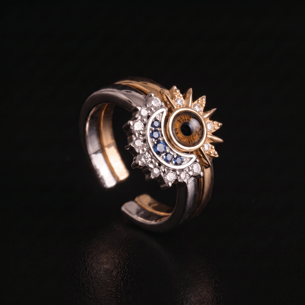 Vowbind · Sun & Moon Ring Set