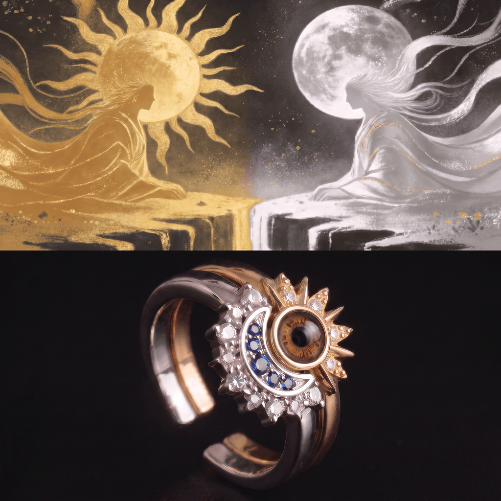 Vowbind · Sun & Moon Ring Set