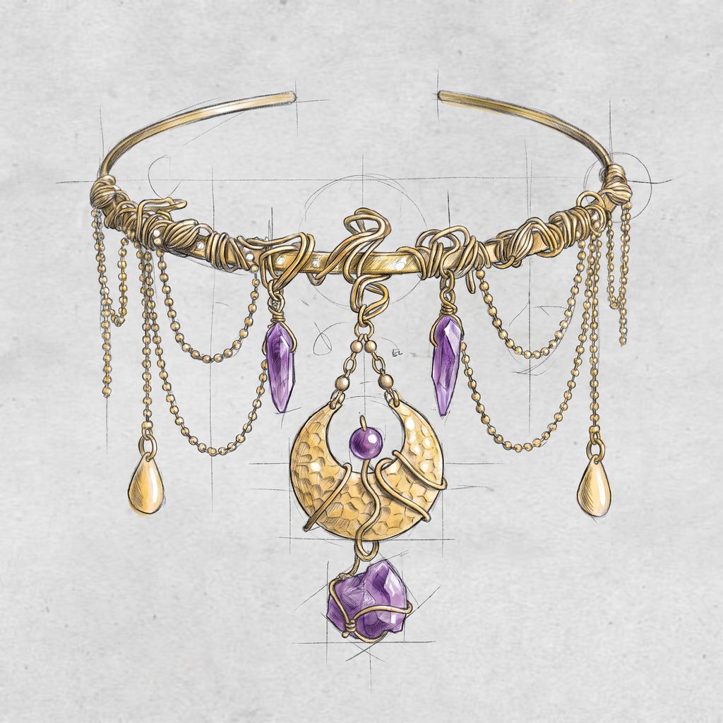 WireWeave · Amethyst Arcana Choker
