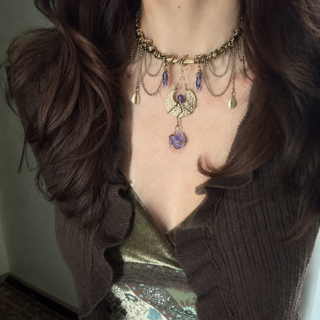 WireWeave · Amethyst Arcana Choker