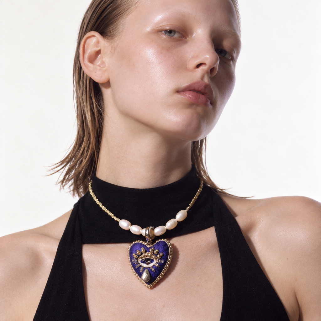 Heritage · Midnight Velvet Heart Necklace