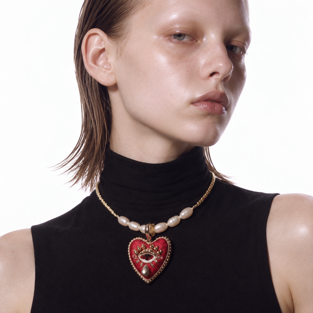 Heritage · Midnight Velvet Heart Necklace