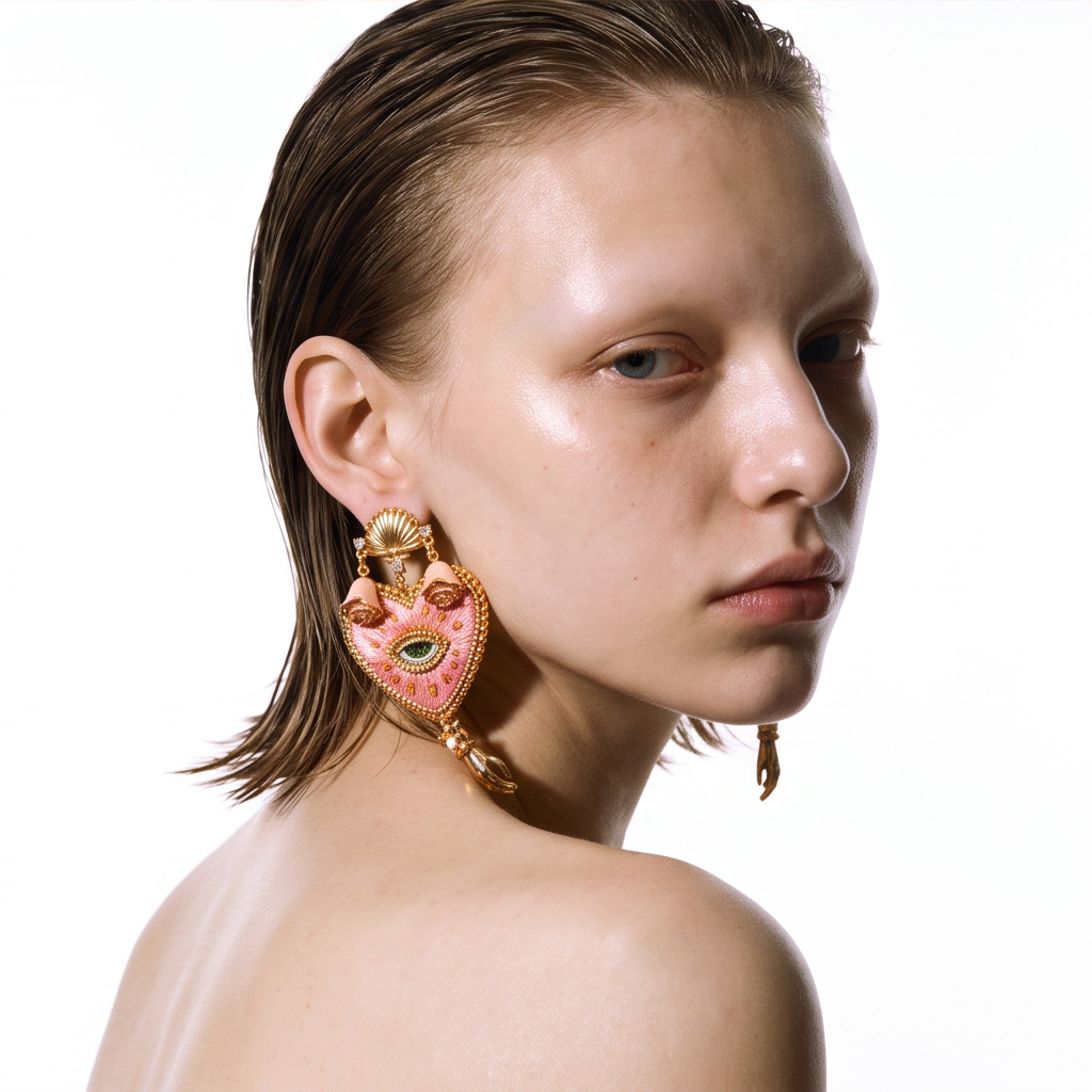 Heritage · Ethereal Velvet Heart Earrings