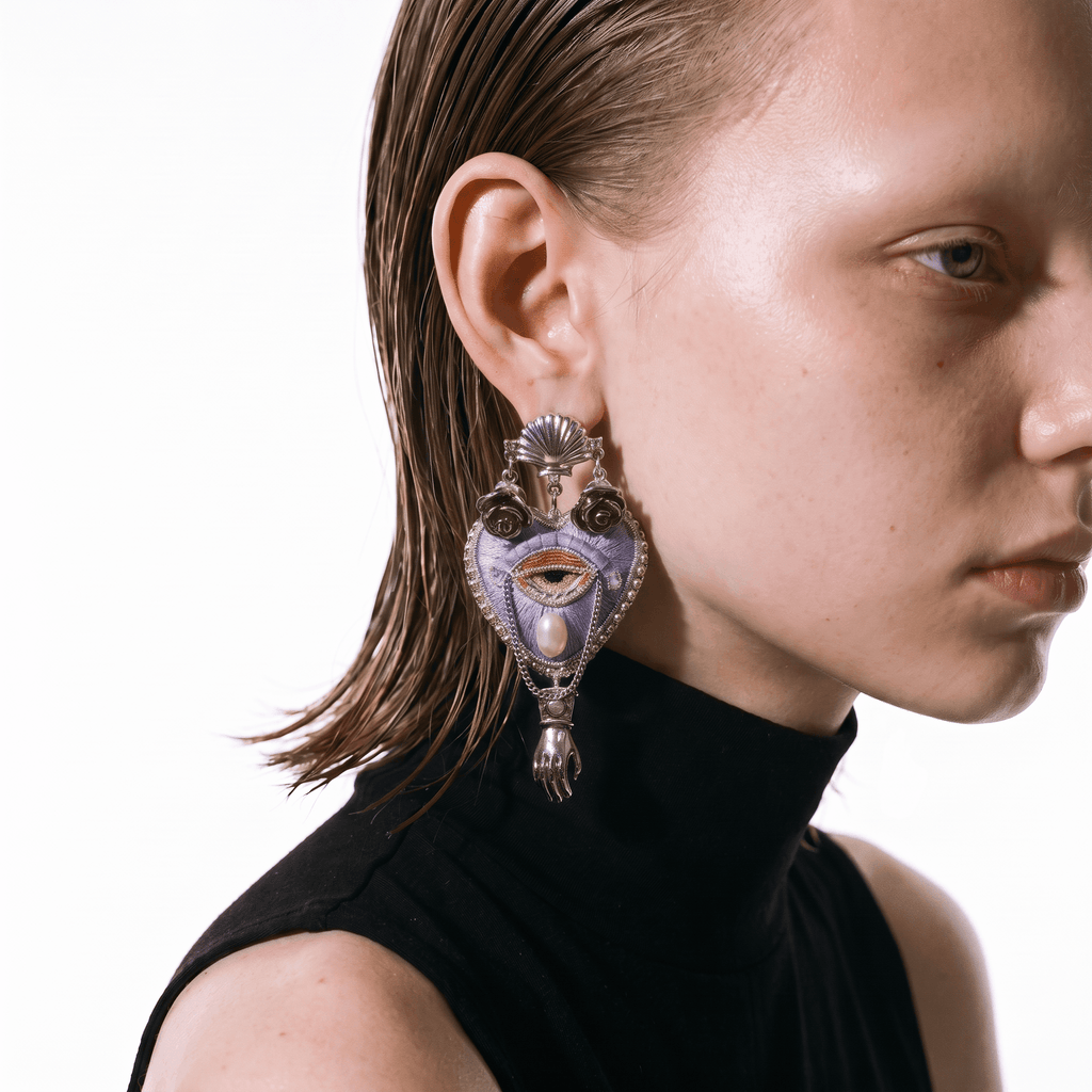 Heritage · Ethereal Velvet Heart Earrings