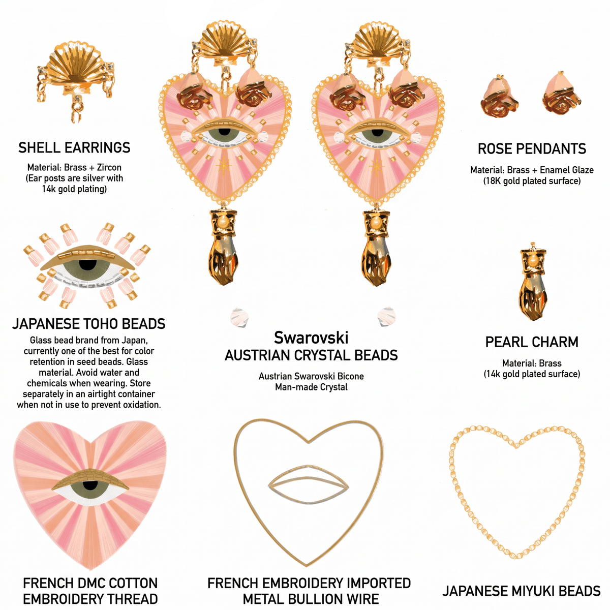 Heritage · Ethereal Velvet Heart Earrings