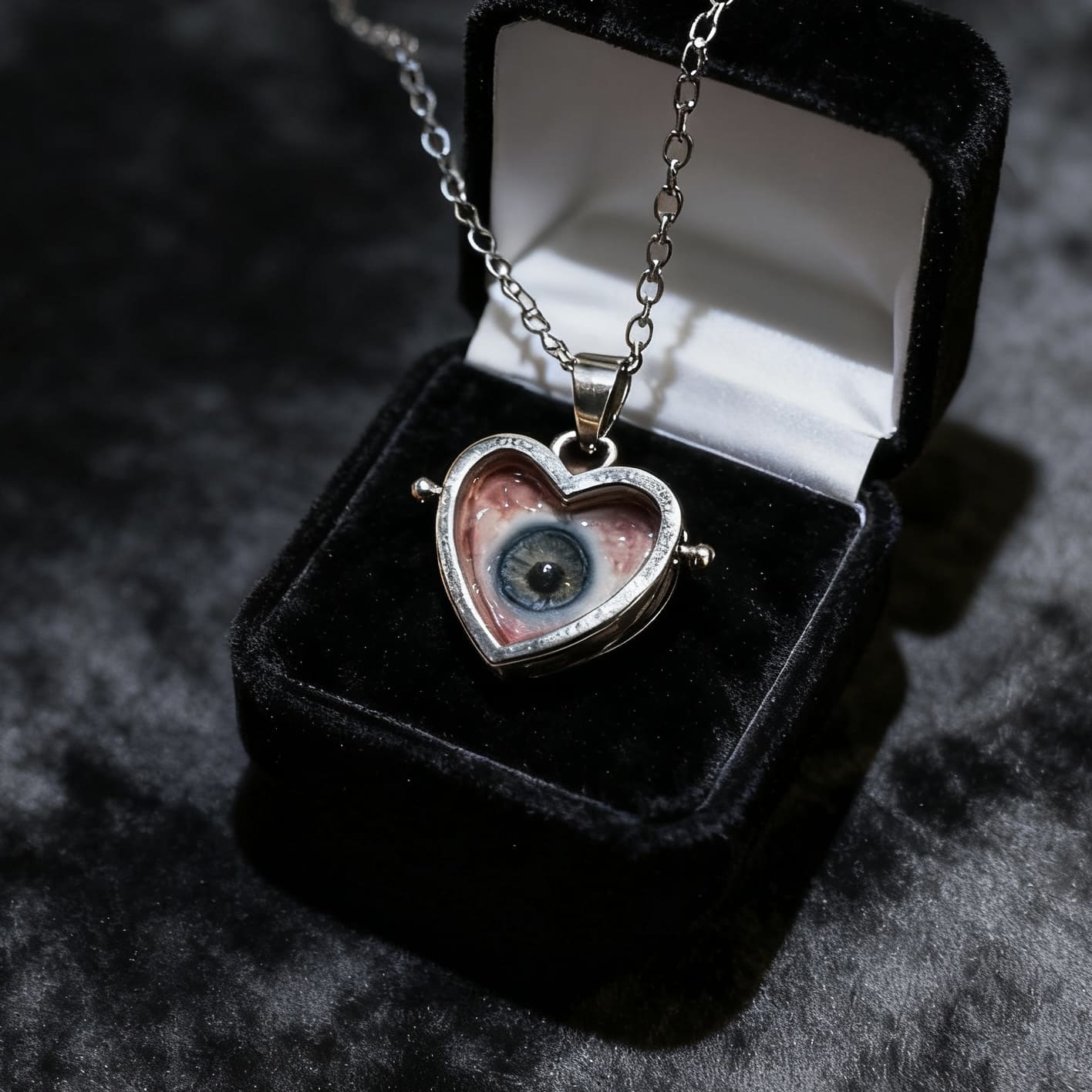 CUSTOM EYE HEART NECKLACE (DM IG: eccentric_manor)