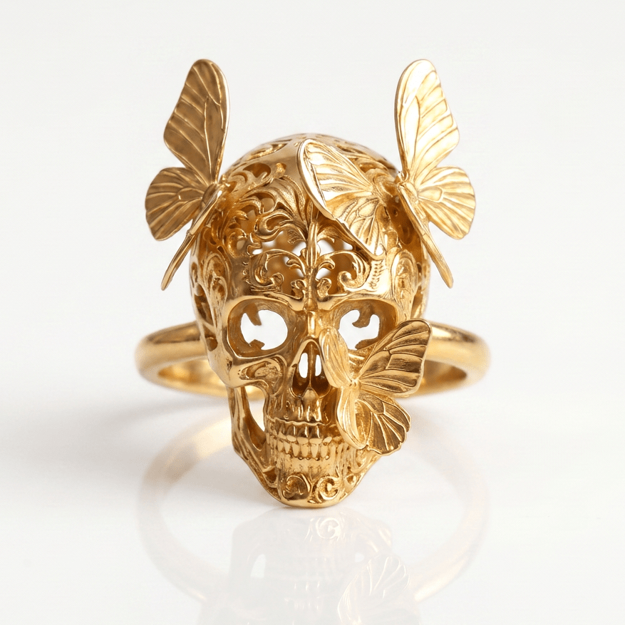 Cinderwing Skull Ring