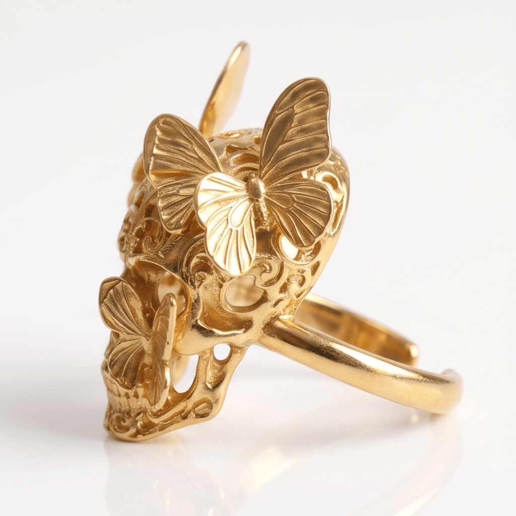 Cinderwing Skull Ring