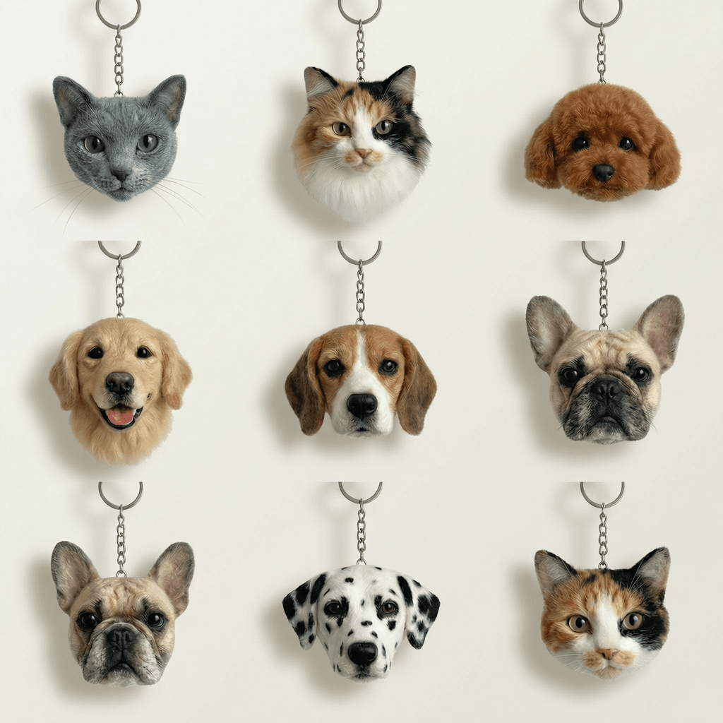 Pet Portrait Keychain